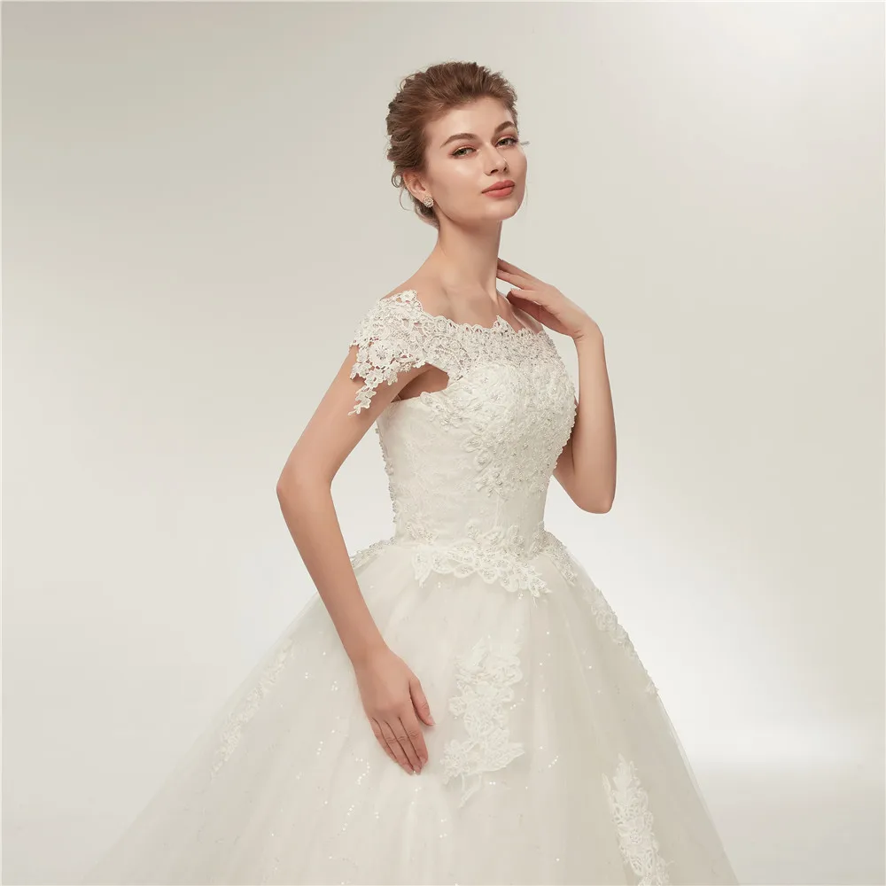 Fansmile Vestidos de Novia белые свадебные платья с длинным шлейфом 2020 по индивидуальному