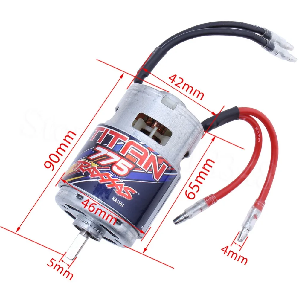 Двигатель Traxxas Titan 775 10 оборотов 10T 16 8 вольт для RC Summit 1/10 Scale 4WD электрический