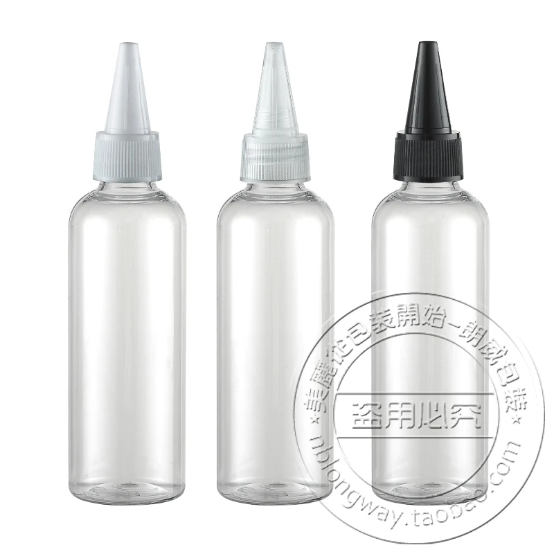 Ёмкость 100 мл Бесплатная доставка 30 шт./лот ПЭТ крышка бутылки Прозрачный абзац