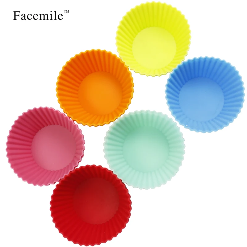 7 см Силиконовые Формы для кексов многоразовые чашечки выпекания антипригарным