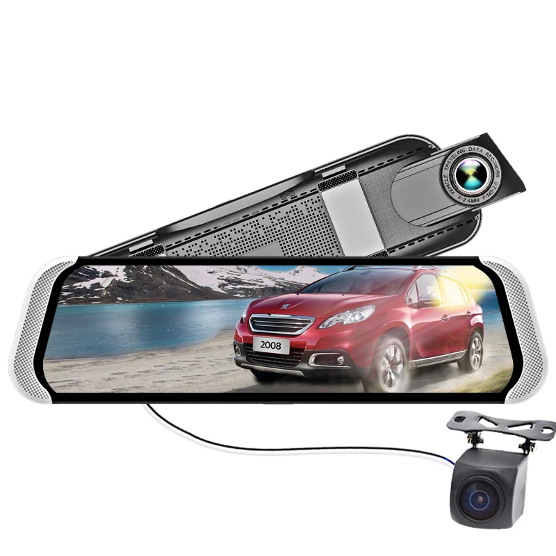 Автомобильный видеорегистратор YANTU 10 &quotIPS Touch 4G двойная камера Android ADAS GPS FHD 1080P Wi Fi