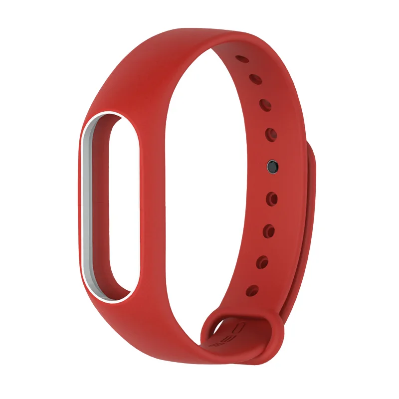 red and white Mi jobs mi Band 2 ремешок силиконовый браслет для Xiaomi mi Band 2 ремешок умный Браслет Correa mi band 2 Ремешок Браслет - Цвет: red and white