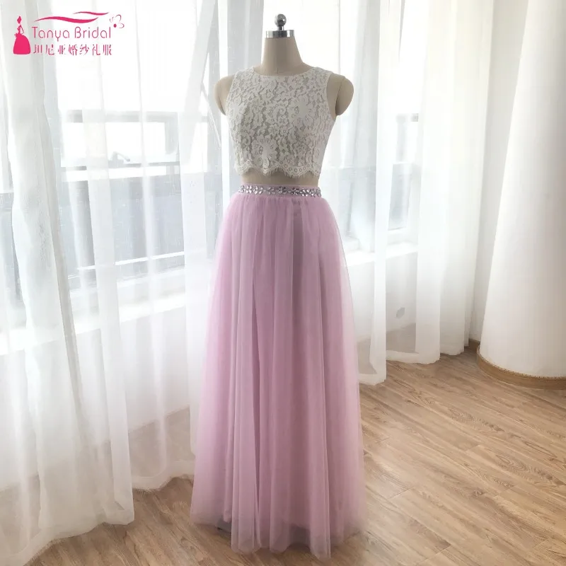 Платье для выпускного вечера из двух частей 2018 контрастный цвет vestido de festa