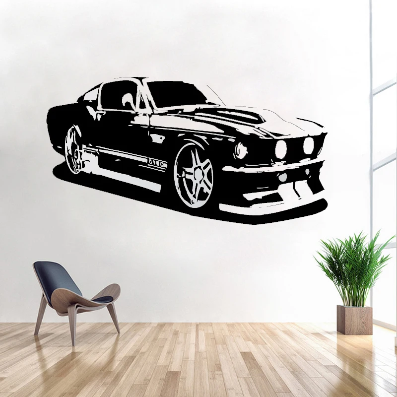 D289 Mustang Ford Car Cool для мальчиков наклейки на стену спальни виниловые дома