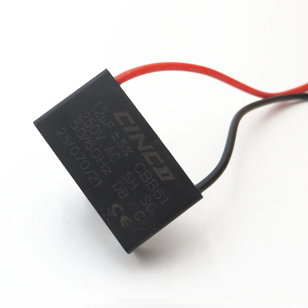 CBB61 1 2 мкФ 250 220 V провода КОНДЕНСАТОР моторного двигателя Электрический