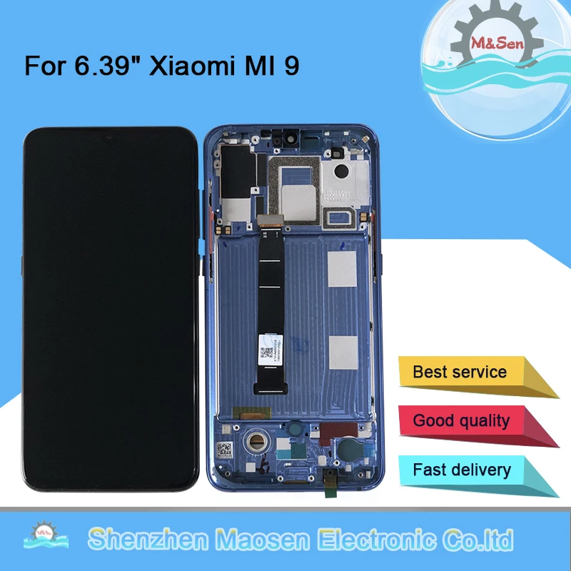 

6.39"Original Supor Amoled M&Sen For Xiaomi 9 Mi9 MI 9 Screen LCD Display +Touch Panel Digitizer For MI 9 Explorer Display Frame