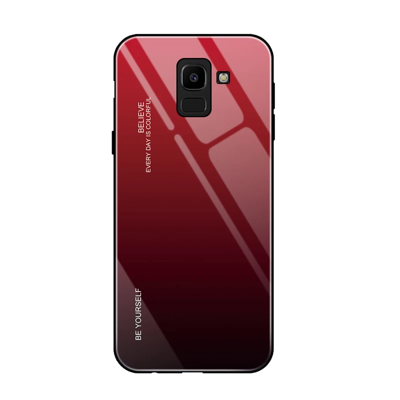 05 Чехол из закаленного стекла для samsung Galaxy J4 J6 Plus J8 A6 A8 Plus A7 A5, Роскошный чехол для телефона, чехол с защитой от царапин - Цвет: 05