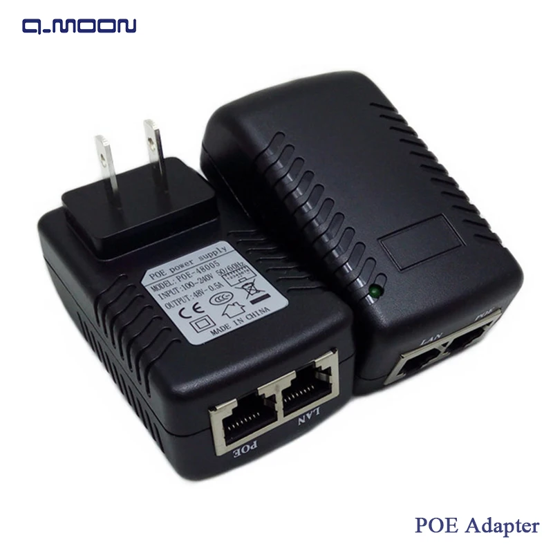 Инжектор POE 48 В 0 5a 10/100 Мбит/с Интернет камера Rj45 Ethernet инжектор питания