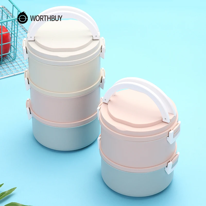 WORTHBUY Прямая доставка СВЧ пластиковый Ланч бокс для детей контейнер еды