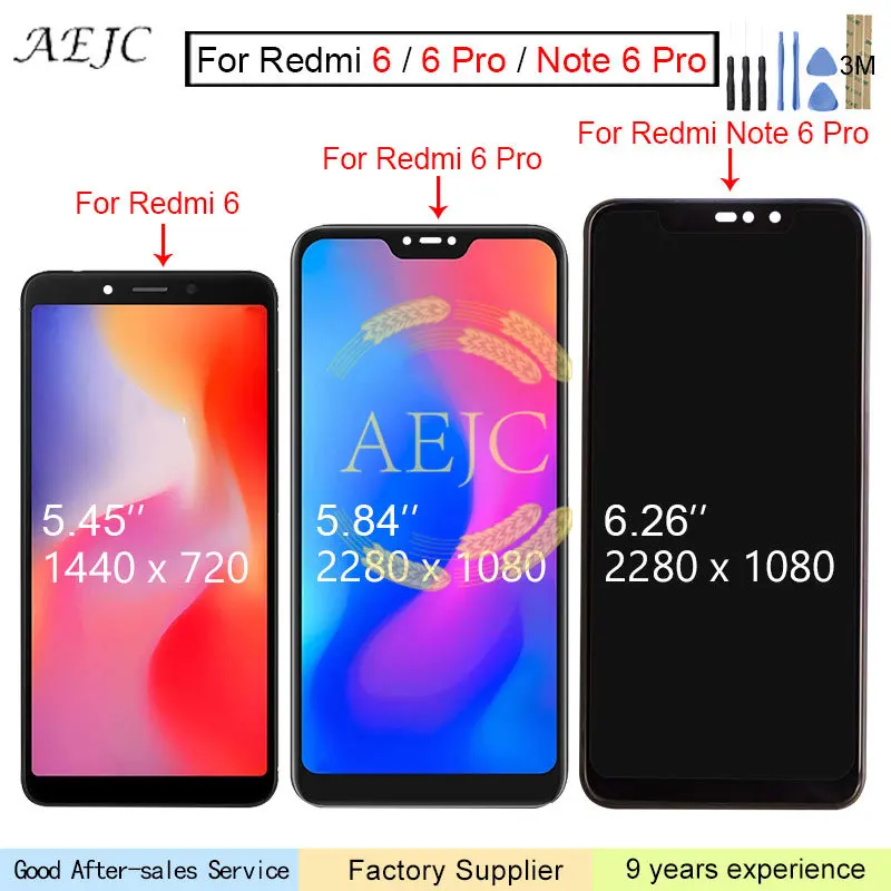 Для Xiaomi Redmi 6 6A Pro Note ЖК дисплей кодирующий преобразователь сенсорного экрана в