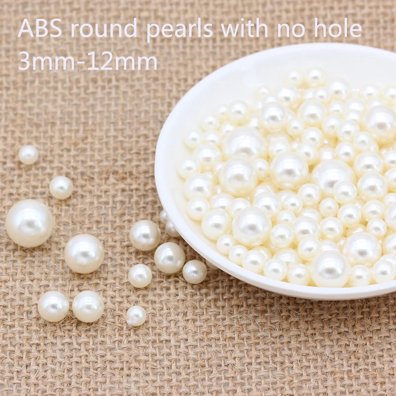 Nohole ABS искусственный жемчуг Круглые перламутровые дешевые оптовые для Серьга