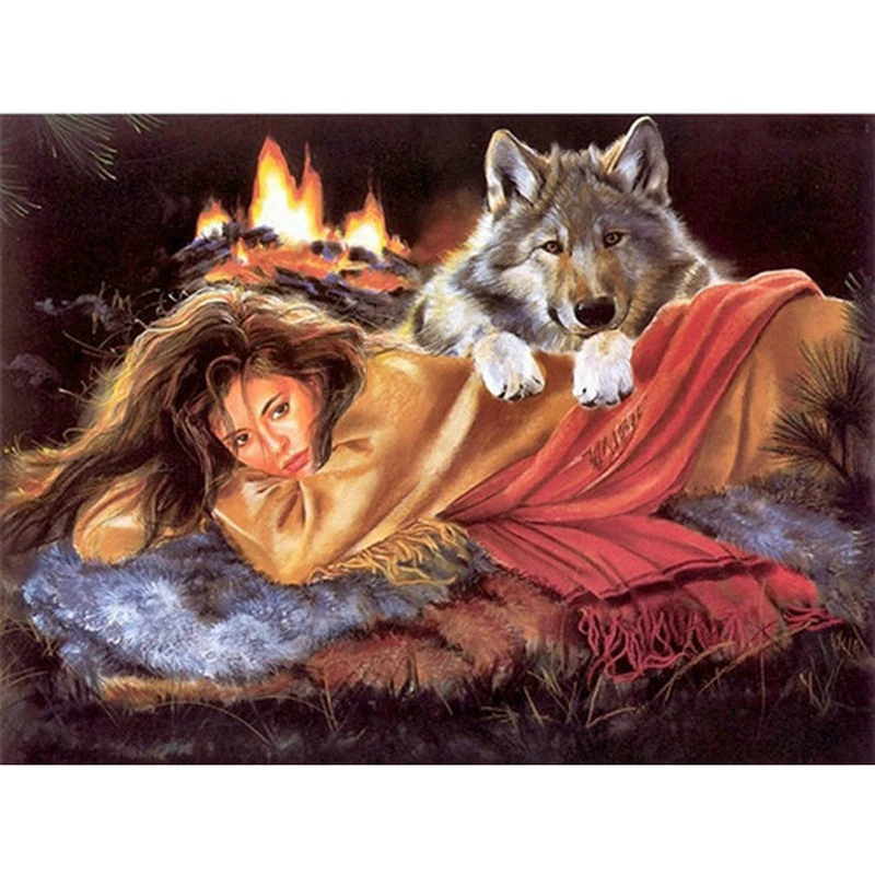 

YIKEE diamond painting werewolf,diamond embroidery diy,diamond painting children K190