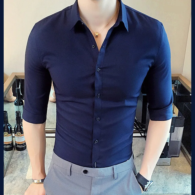 Летняя рубашка полиэстер город мальчик Повседневное Рубашки нагрудные высокое