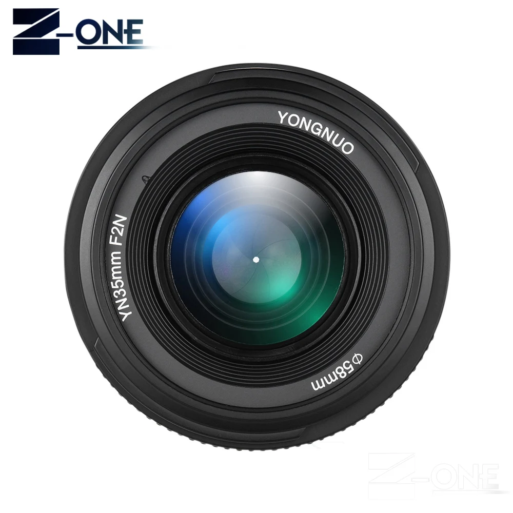 YONGNUO YN 35 мм F2 объектив камеры для Nikon Canon EOS YN35MM объективы AF MF широкоугольный 600D 60D 5DII