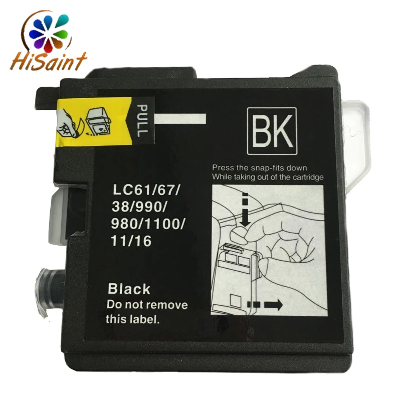 Hisaint для Brother LC61 LC67 совместимый чернильный картридж 1BK DCP j140w/145c/165C/185C/195C/197c/365cn|cartridge