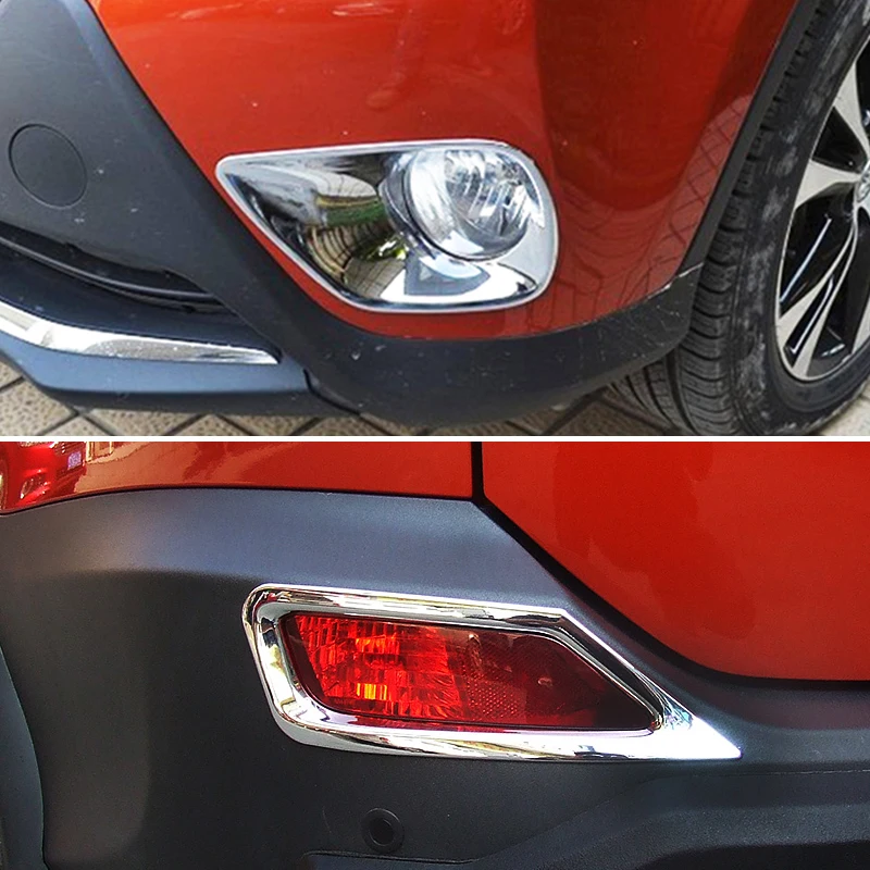 Для Toyota RAV4 2013 2014 2015 Хром Передний Задний противотуманный фонарь боковая крышка