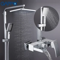 GAPPO shower System bathroom massage showers wall mounted shower heads chrome polished rainfall bath mixer rain shower sets
