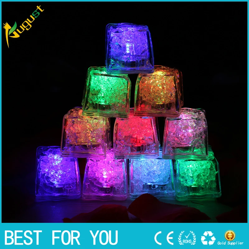 200 шт./лот Navpeak LED Ice Cube Fast Flash Slow 7 цветов авто меняющий кристалл куб для Дня Святого
