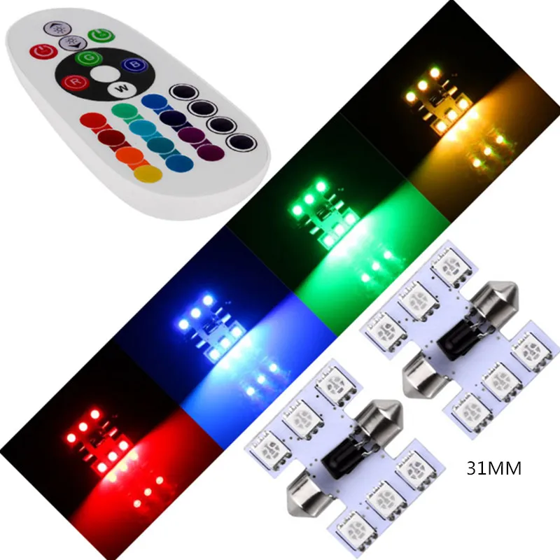 2x LED RGB интерьер автомобиля атмосфера купол свет лампа для чтения BMW E46 E39 E90 E60 E36 F30
