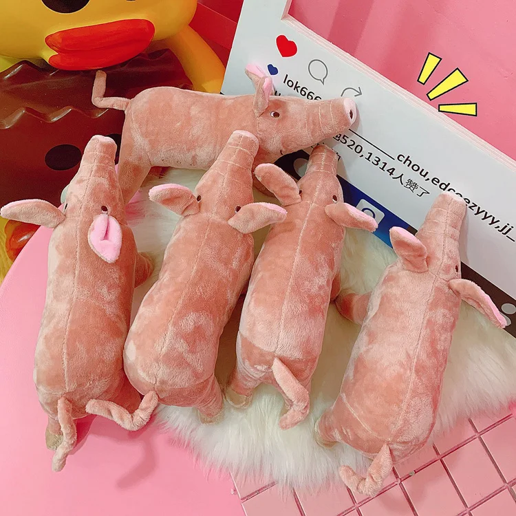 Домашние животные Собаки Кошки сопутствующие спящие маленькие игрушки милый поросенок теплый мягкий плюшевый щенок собаки Жевательная/интерактивная игрушка свинья подушка Товары для домашних животных