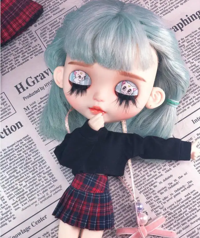 B260 Blyth Doll clothes gift 1/6 dolls Accessories handmade High-waisted plaid skirt 1pcs | Игрушки и хобби