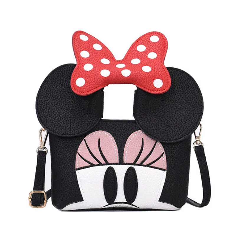 Minnie Новинка года; женский рюкзак с изображением Микки и Минни для девочек; детская сумка через плечо с диагональю; милые детские дорожные Сумки из искусственной кожи с героями мультфильмов - Цвет: Minnie