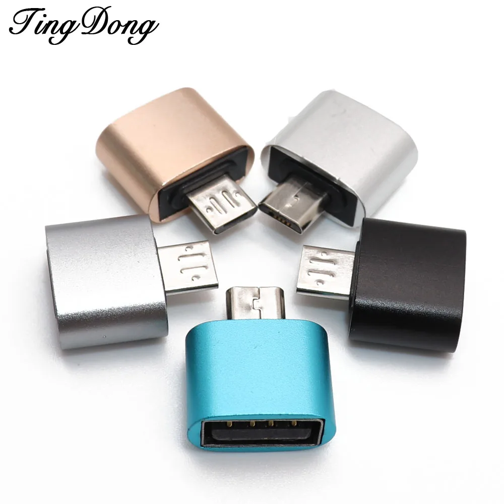 

TingDong OTG Adapter Micro USB OTG 2.0 Hug Converter Camera for Android Phone For Samsung Cable Card Reader OTG Cable Reader