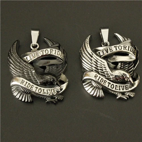 Подвеска Live To Ride Байкерская из нержавеющей стали 316L Полировочная крутая Мужская