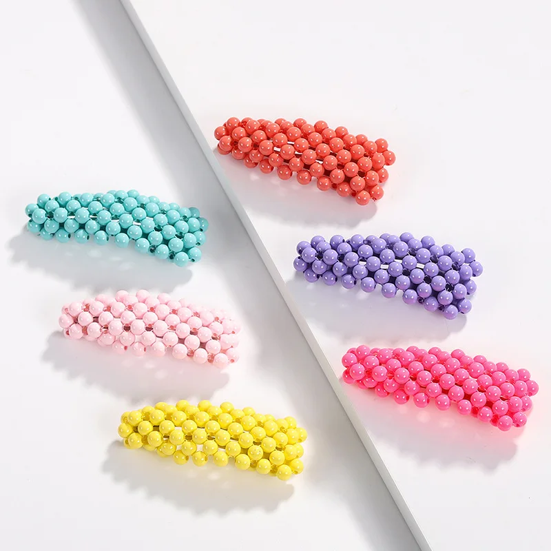 Зажимы для волос женщин Инструменты укладки полный жемчуг заколки 3*1 дюймов