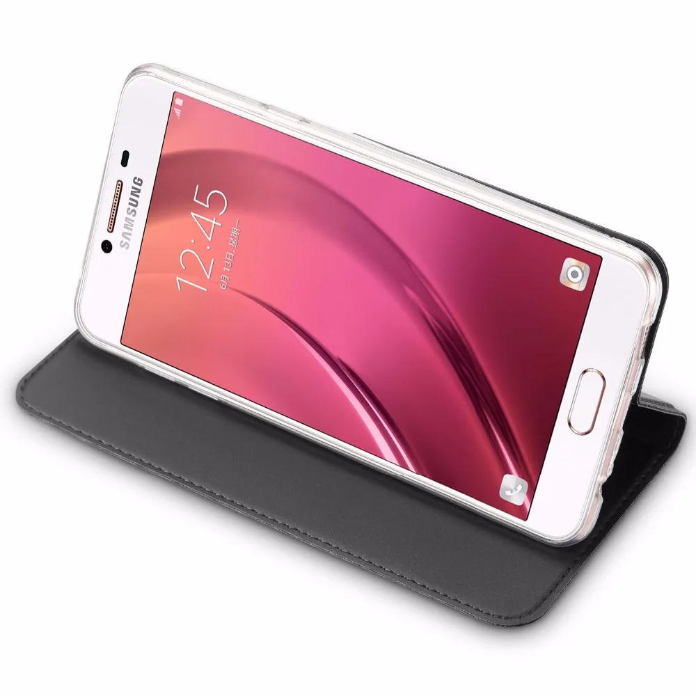 Роскошные кожаные case для samsung galaxy j3 2017 флип обложка защитите телефон мешки