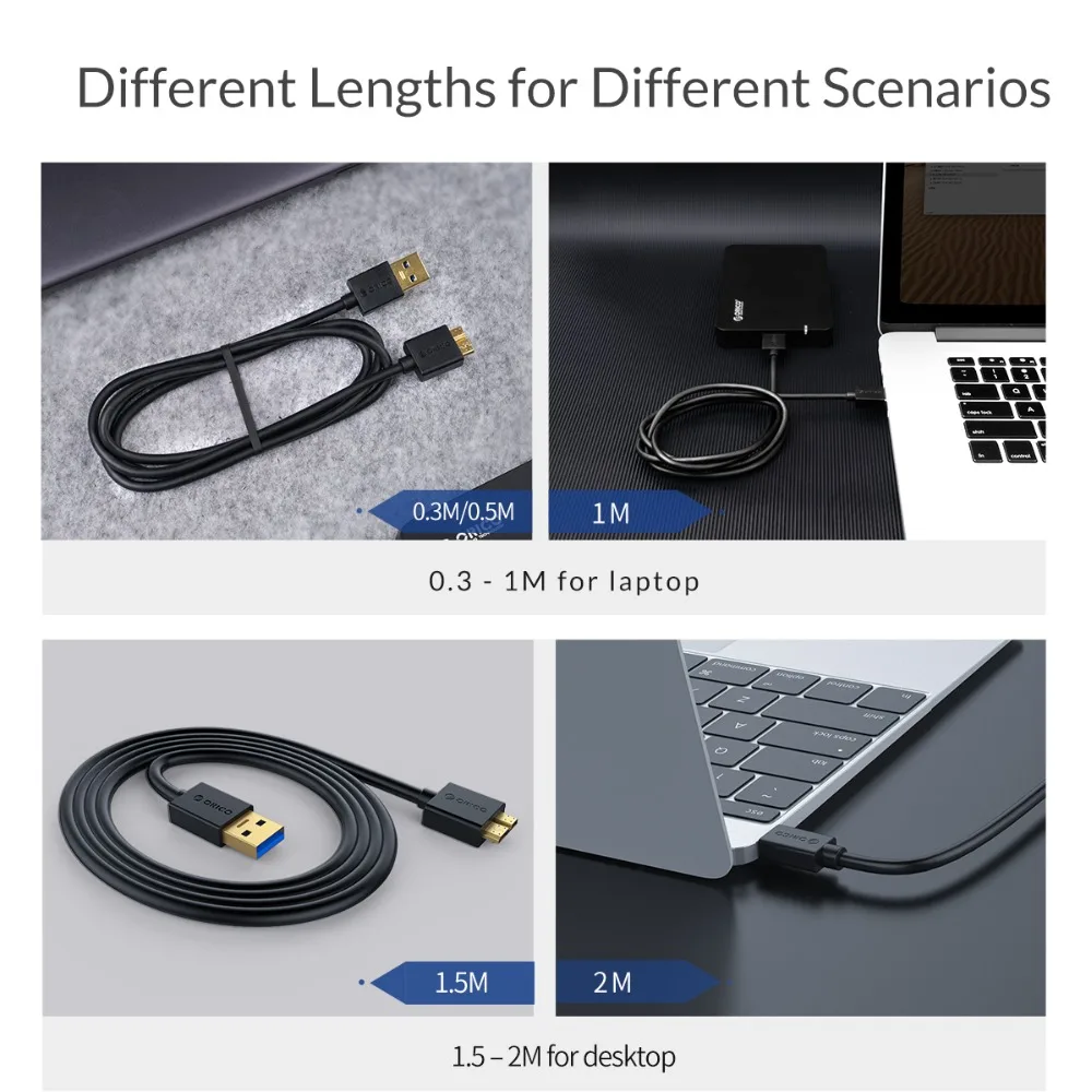 ORICO кабель Micro USB 3 0 высокоскоростной для передачи данных шнур мобильного жесткого