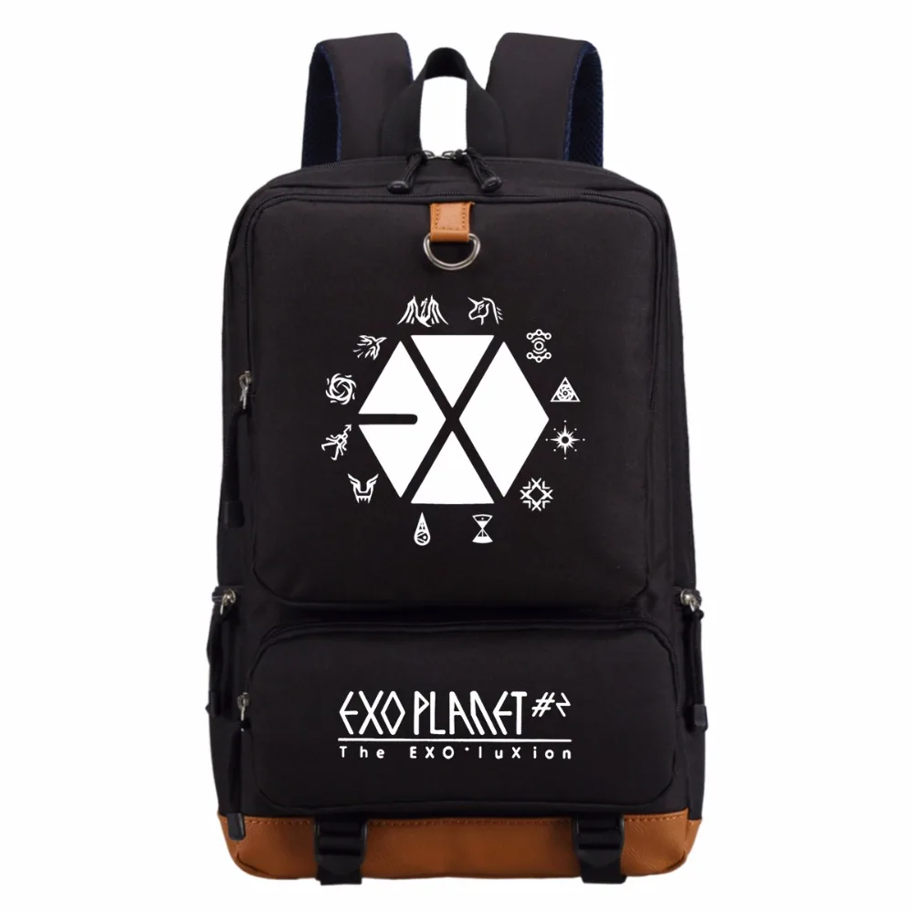 Рюкзак WISHOT EXO GOT7 BIGBANG школьная сумка для ноутбука|canvas backpack|backpack teenagegirls school |