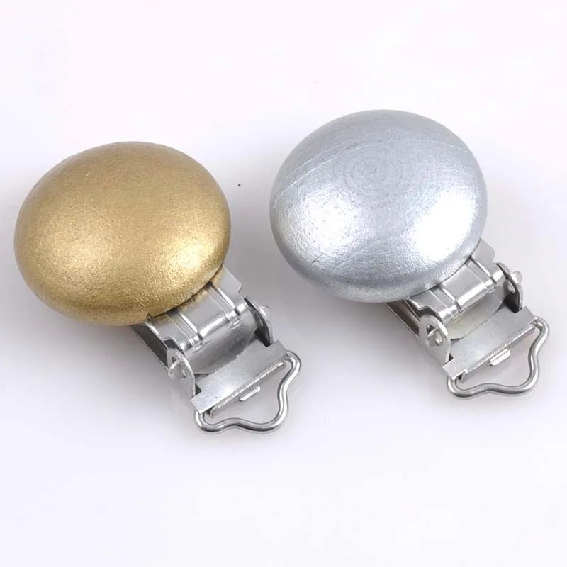 5 шт./лот металлические деревянные зажимы для детской соски однотонные держатели