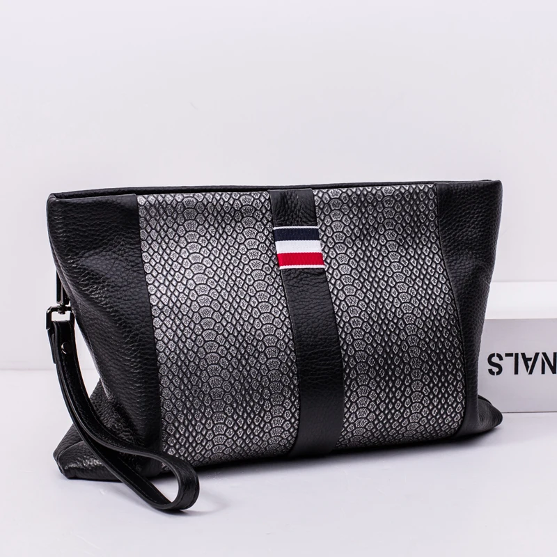 BAQI Brand Men Handbags Genuine Leather Cowhide High Quality Coin Purse 2019 Fashion Men Wallets Clutch Bag Casual Card Holder