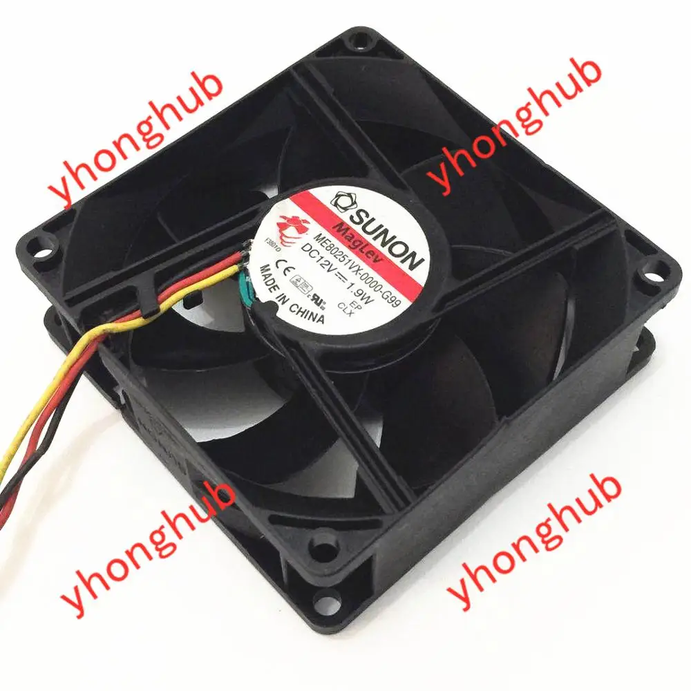SUNON ME80251VX 0000 G99 Вентилятор охлаждения сервера DC 12 В 1 9 Вт 80x80x25 мм|fan dc|square fanfan dc 12v |
