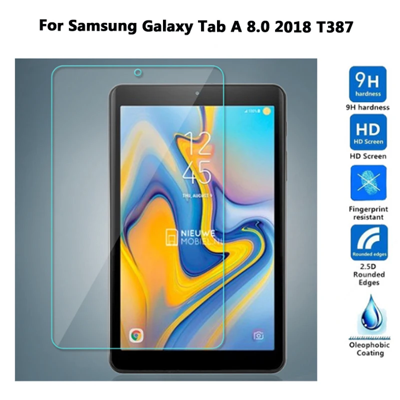 Защитный чехол из закаленного стекла пленка для Samsung Galaxy Tab A 8 0 2018 с покрытием 5