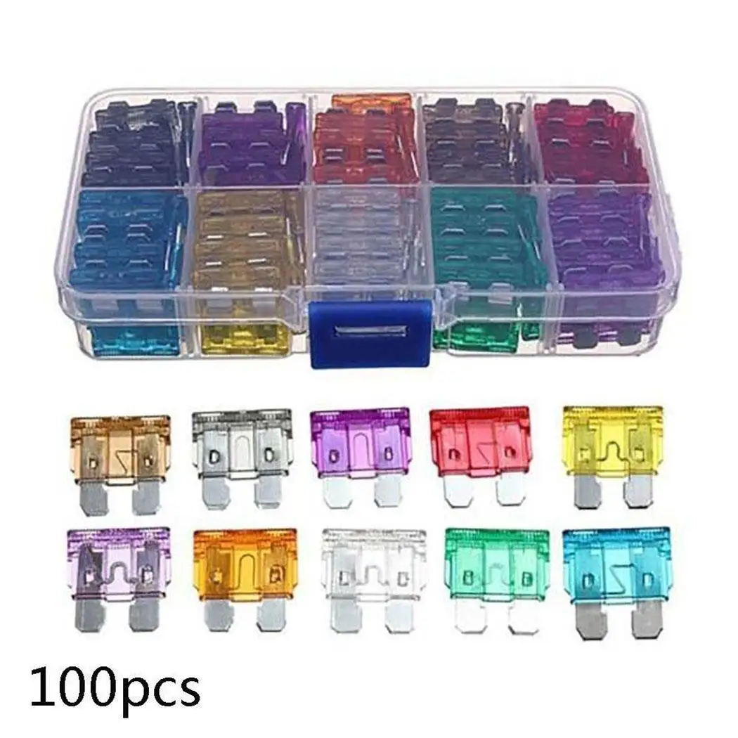 100 шт практичный Автомобиль Мотоцикл Средний предохранитель страховой