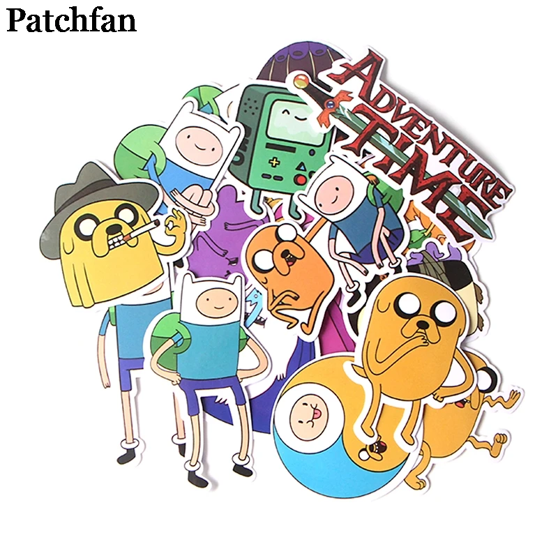 Patchfan 17 шт. креативные значки Adventur time DIY декоративные наклейки мультяшный стиль для DIY ПК стены телефон Скрапбукинг альбом A2087