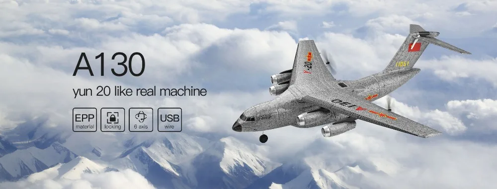 WLToys XK A130 RC самолет 2,4 г 3CH Xian Y-20 модель военно-транспортный самолет EPP Дистанционное Управление самолет с неподвижным крылом радиоуправляемая игрушка