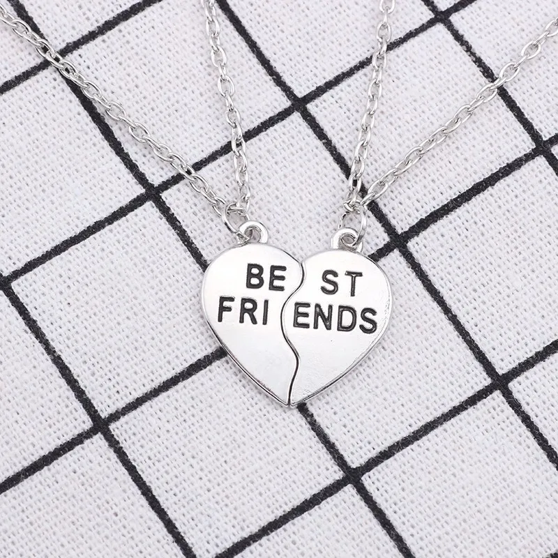 Ожерелье лучших друзей из золотистого металла разбитое сердце ожерелье BFF