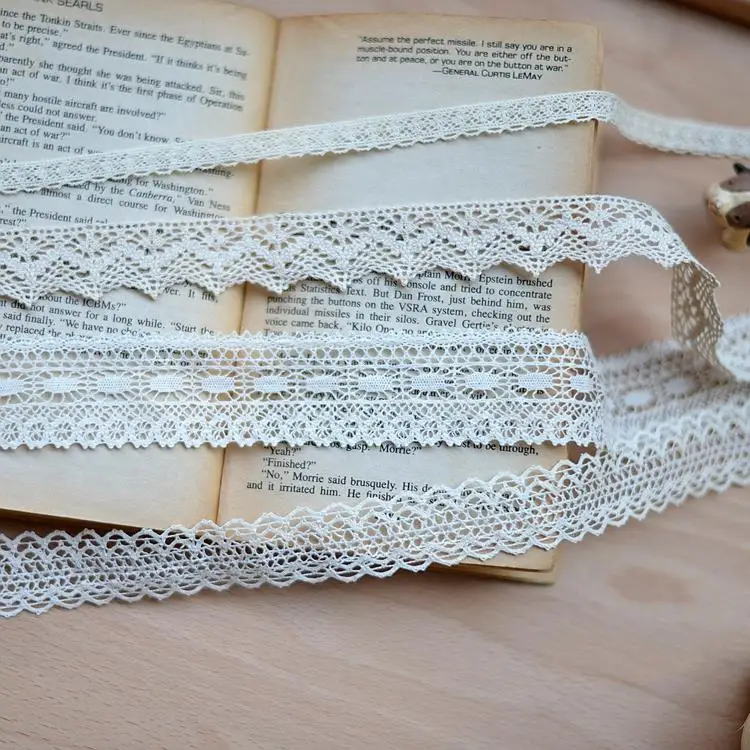 F414 тонкой бежевые хлопковые кружева аксессуары кружево своими руками кружевная