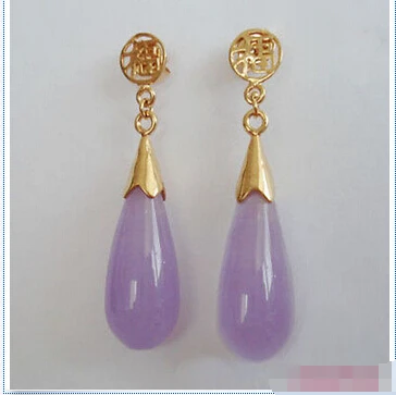 Бесплатная доставка фиолетовые Сияющие серьги с новым успехом | Украшения и