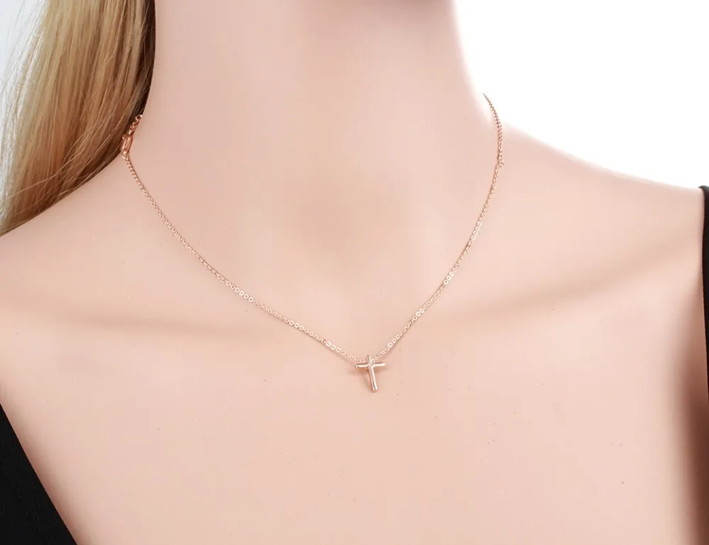 Милая подвеска в виде маленького Креста желтого розового белого и золотого