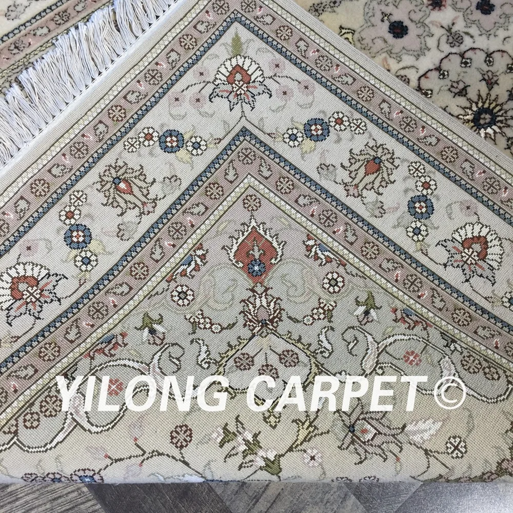 Yilong 4 'x 6' восточные Изысканные цветы ручной вязки шерстяной шелковый ковер