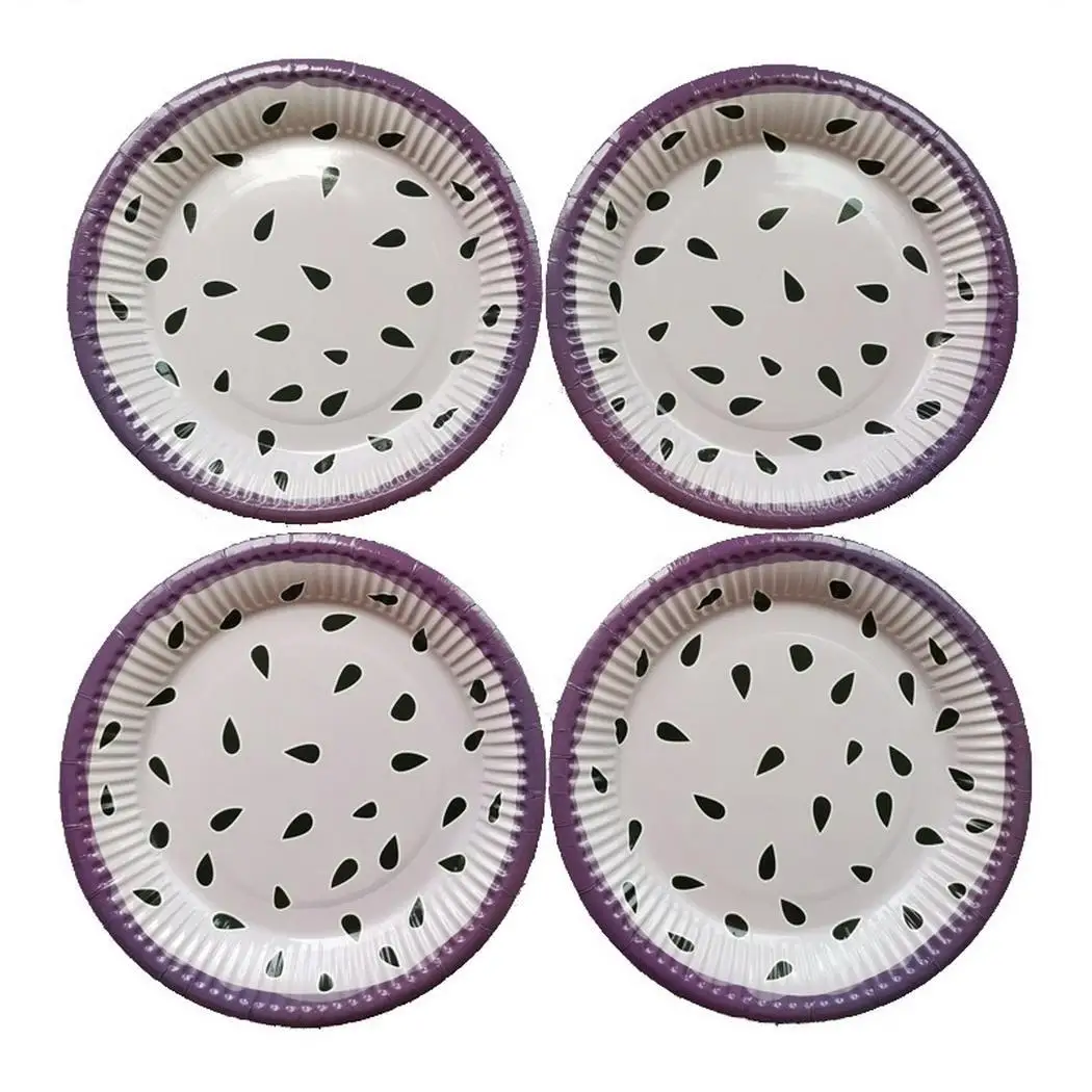 Праздничная Вечеринка одноразовые тарелки фруктовый десерт 18 см/7 1 дюйма Круглый