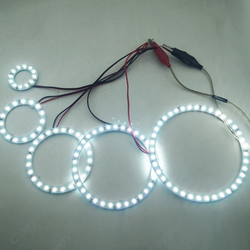 LEEWA 2 шт. 60 мм автомобильные ангельские глазки 1210/3528 15SMD светодиодные фары гало