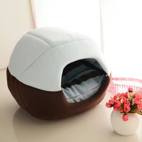 2 uses foldable soft warm housepet cat bed dog kennel for dogs cave puppy sleeping mat pad nest blanket pet beds for cats