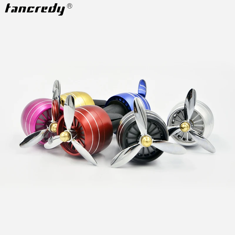 Tancredy 1 Pcs Air Force Car Vent Perfume 3 Fans With Led Lights Decoration Clip Freshener Styling Solid Fra | Автомобили и