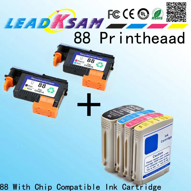 88 печатающая головка совместима с печатающей головкой hp88 для C9381A C9382A + 4 шт. Officejet