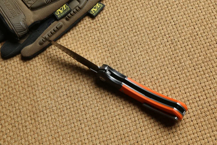 DICORIA Red wolf fish ball bearing Flipper folding knife S90V blade G10 handle outdoor survival camping hunting knives EDC tool |